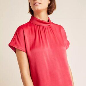 Maeve Rebekah Mock Neck Blouse NWT